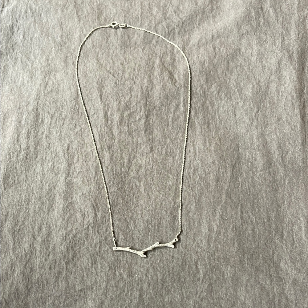 Elegant Silver Branch Necklace